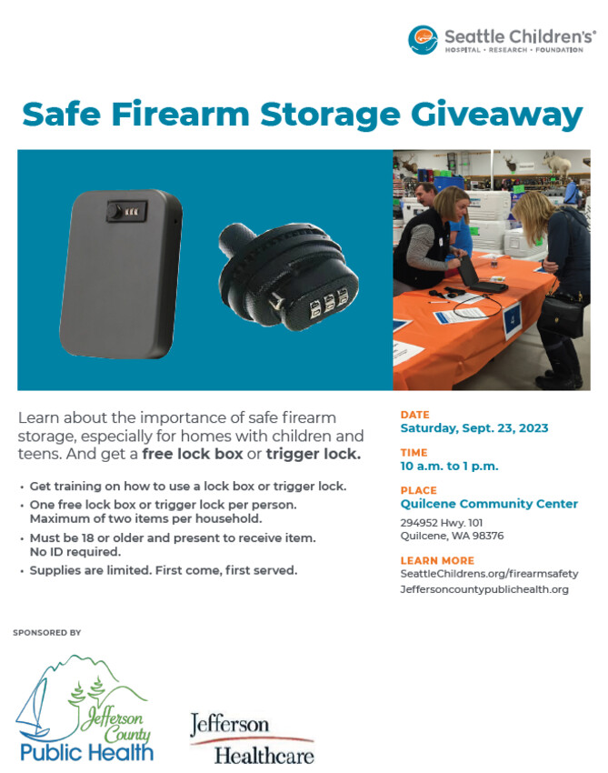 Safe firearm storage giveaway Port Townsend Leader